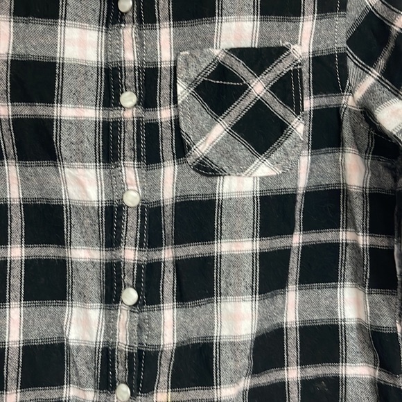 Tractr Plaid flannel top for girls, size 7/8 grade condition - Picture 2 of 5